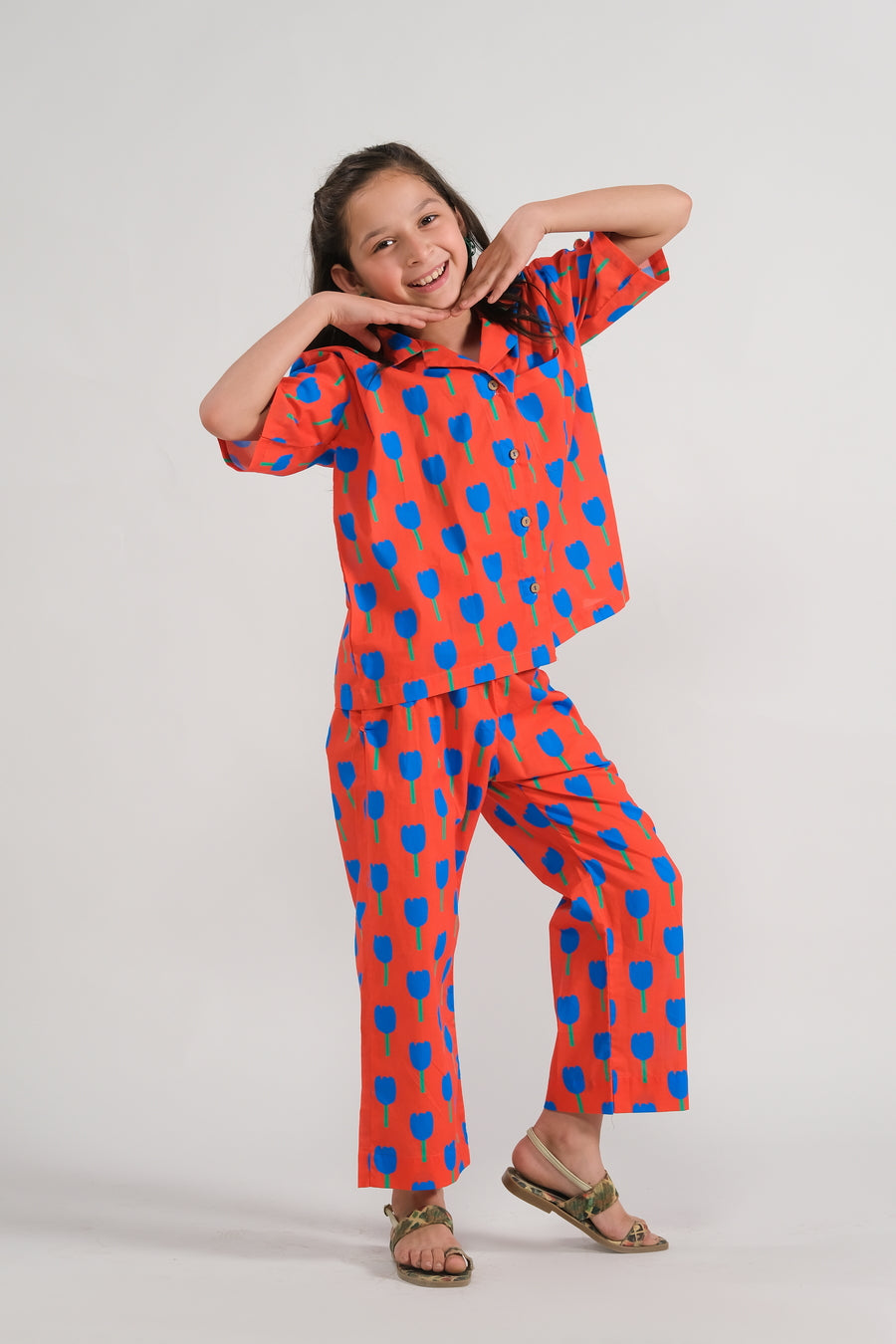Sprinkles Stitched 2 Piece Summer Co Ord Sets Kids Collection'2025-Tulip Charm - Co-ord Set