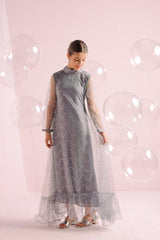 Sprinkles Stitched 1 Piece Formals Festive Kids Collection'2025-Silver Whirl - Embellished -1pc