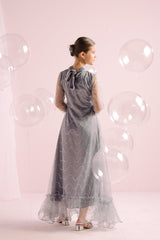 Sprinkles Stitched 1 Piece Formals Festive Kids Collection'2025-Silver Whirl - Embellished -1pc