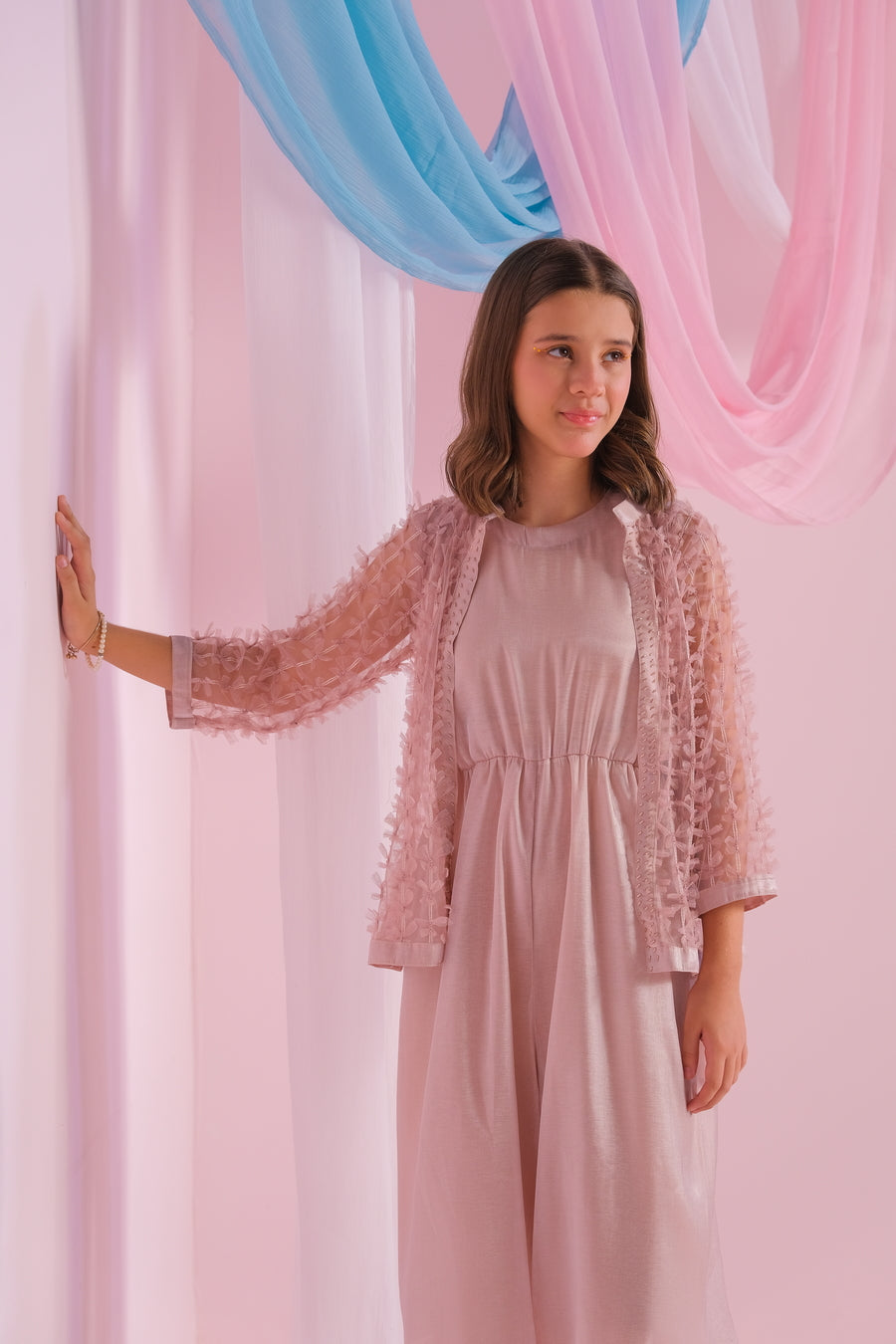 Sprinkles Stitched 2 Piece Formals Jumpsuit Kids Collection'2025-Mauve - 2pc - Jumpsuit & Outerwear