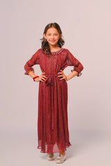 Sprinkles Stitched 1 Piece Formals Festive Kids Collection'2025-Cherry - 1pc