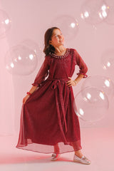 Sprinkles Stitched 1 Piece Formals Festive Kids Collection'2025-Cherry - 1pc
