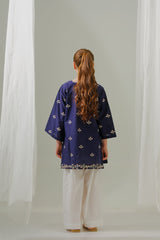 Sprinkles Stitched 1 Piece Summer Shirts Kids Collection'2025-Midnight Blooms - 1pc - Embroidered