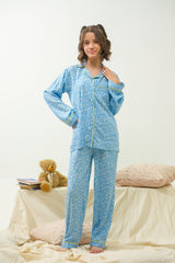 Sprinkles Stitched 2 Piece Winter Night Suit Kids Collection'2025-Daisy Dusk Charm - Night Suit - 2pcs