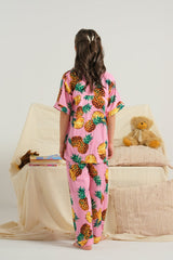 Sprinkles Stitched 2 Piece Winter Night Suit Kids Collection'2025-Pineapple Dreams - Night Suit - 2pcs
