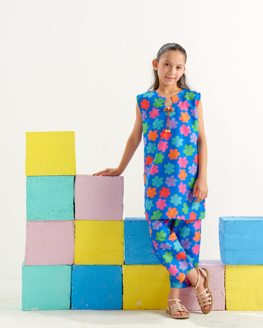 Sprinkles Stitched 2 Piece Summer Co Ord Sets Kids Collection'2025-Color Carnival - 2pcs
