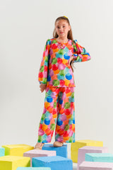 Sprinkles Stitched 2 Piece Summer Co Ord Sets Kids Collection'2025-Rainbow Orbit - 2pcs