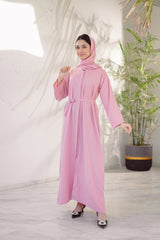 Sprinkles Stitched Abaya With Stole -Rose Aura