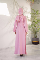 Sprinkles Stitched Abaya With Stole -Rose Aura