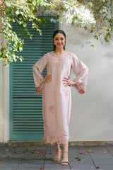 Sprinkles Stitched Emb Kaftaan Suit -Faye Boxy Vine