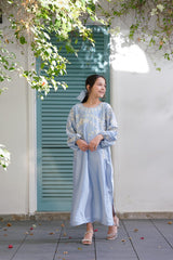 Sprinkles Stitched Emb Kaftaan Suit -Amara Faux