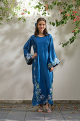 Sprinkles Stitched Emb Kaftaan Suit -Twilight Trail