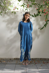 Sprinkles Stitched Emb Kaftaan Suit -Twilight Trail