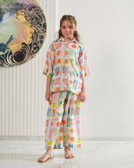 Sprinkles Stitched Summer Co Ords Set Kids-Tropic Doodle - 2pcs - Co-ord Set