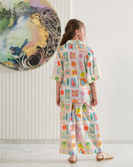 Sprinkles Stitched Summer Co Ords Set Kids-Tropic Doodle - 2pcs - Co-ord Set