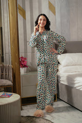 Sprinkles Stitched 2 Piece Night Suit-Wild Splash