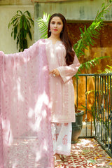 Bahar e Nau By Aayra Stitched 3 Piece Emb Lawn Suit-LL0010SP1