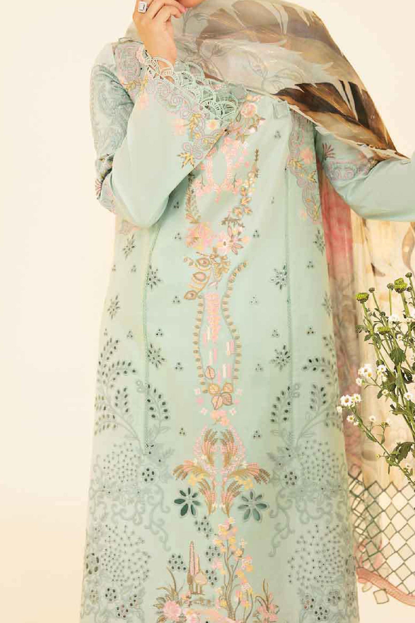 Qlinekari By Qalamkar Unstitched 3 Piece Emb Lawn Collection'2024-SQ-06-Afrozeh