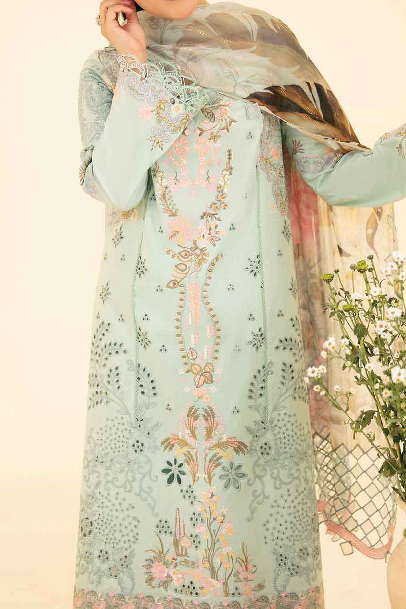 Qlinekari By Qalamkar Unstitched 3 Piece Emb Lawn Collection'2024-SQ-06-Afrozeh