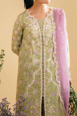 Qlinekari By Qalamkar Unstitched 3 Piece Emb Lawn Collection'2024-SQ-10-Vehja