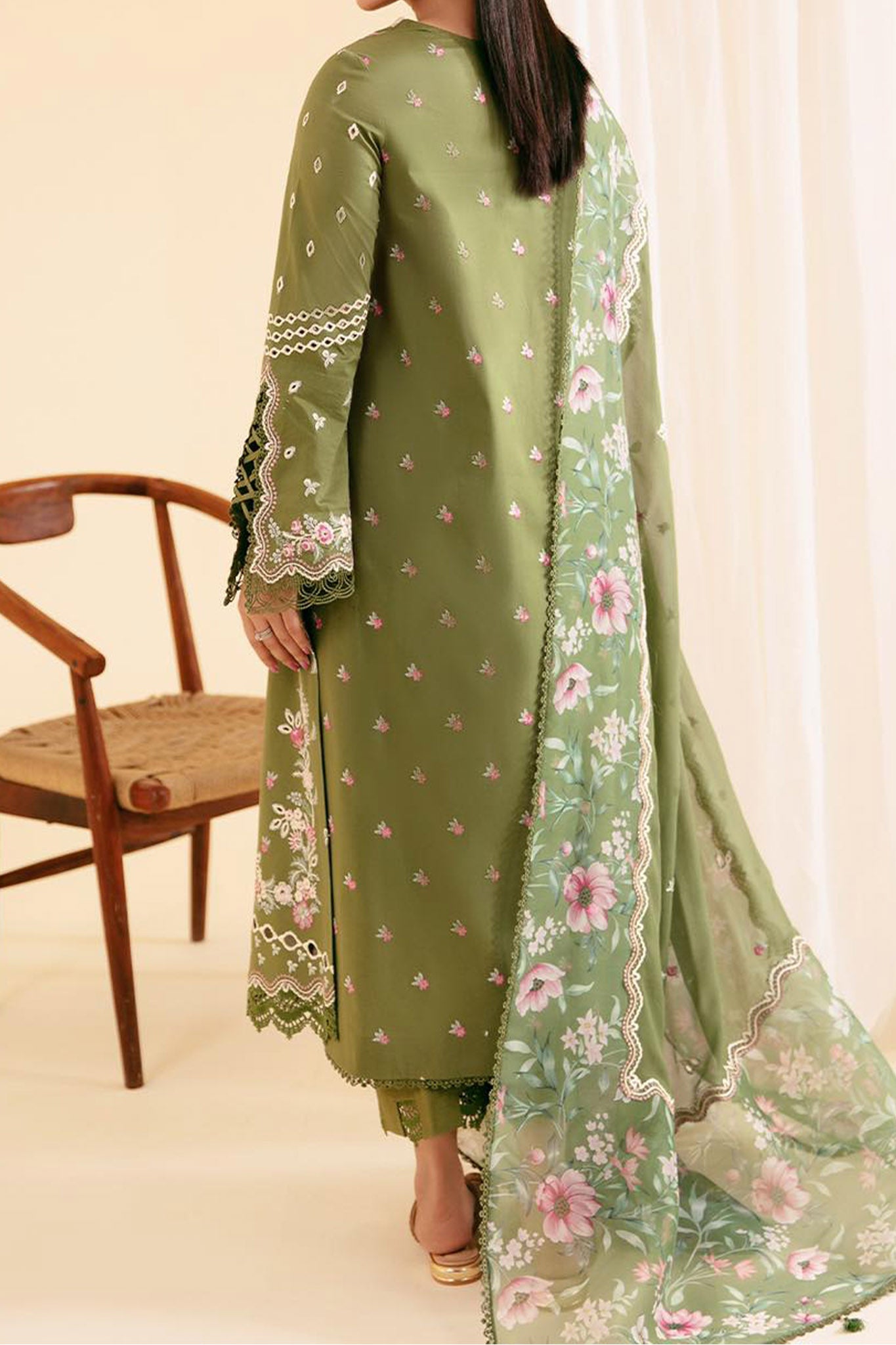 Qlinekari By Qalamkar Unstitched 3 Piece Emb Lawn Collection'2024-SQ-14-Semal