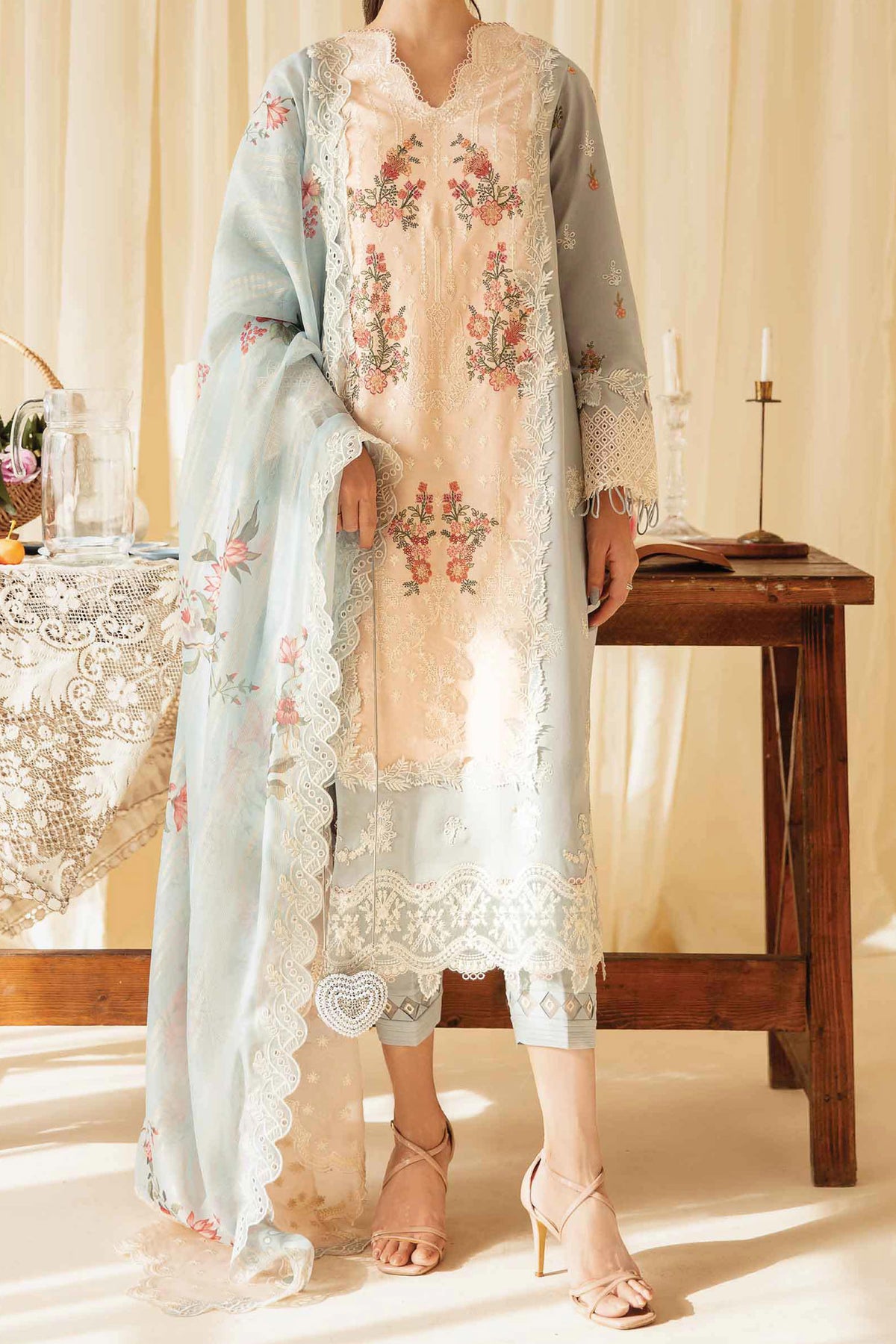 Qlinekari By Qalamkar Unstitched 3 Piece Emb Lawn Collection'2024-SQ-15-Neylan