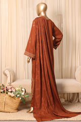 Themes Stitched 3 Piece Emb Marina Winter Kaftan Suit-SR-019-RUST