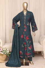 Themes Stitched 3 Piece Emb Marina Winter Kaftan Suit-SR-020-GREEN