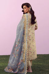 Mirha By Sahar Unstitched 3 Piece Emb Lawn Suit-SS1-26-37-Rose Creme