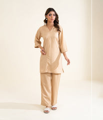 Sinopia Stitched 2 Piece Summer Women Suit-SS26-050-Beige