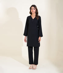Sinopia Stitched 2 Piece Summer Women Suit-SS26-051-Black