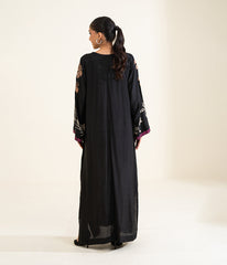 Sinopia Stitched 1 Piece Block Print Kaftan-SSBP26-002-Black