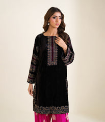 Sinopia Stitched 2 Piece Formals Women Suit-SSBP26-006-Black