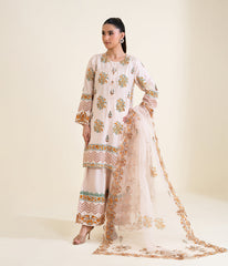 Sinopia Stitched 3 Piece Luxury Formals Suit-SSBP26-007-Beige