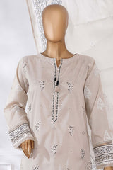Sunehri By HZ Stitched 3 Piece Emb Dyed Cotton Winter Collection'2025-SSE-812-Beige