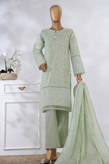 Sunehri By HZ Stitched 3 Piece Emb Dyed Cotton Winter Collection'2025-SSE-815-Green