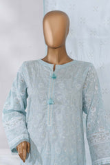 Sunehri By HZ Stitched 3 Piece Emb Dyed Cotton Winter Collection'2025-SSE-816-Blue