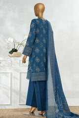 Sunehri By HZ Stitched 3 Piece Emb Dyed Cotton Winter Collection'2025-SSE-817-Blue