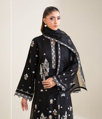 Sinopia Stitched 3 Piece Luxury Formals Suit-SSE26-002-Black