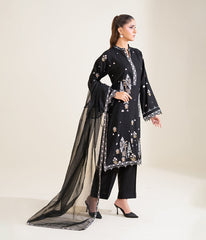 Sinopia Stitched 3 Piece Luxury Formals Suit-SSE26-002-Black