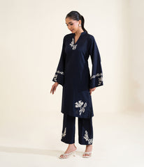 Sinopia Stitched 2 Piece Formals Women Suit-SSE26-003-Black