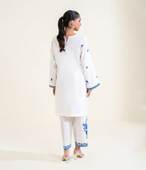 Sinopia Stitched 2 Piece Summer Women Suit-SSE26-004-White