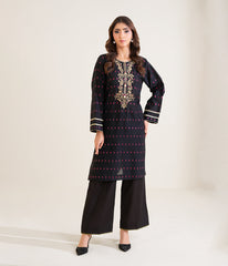 Sinopia Stitched 2 Piece Summer Women Suit-SSE26-006-Black