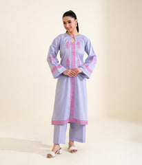 Sinopia Stitched 2 Piece Summer Women Suit-SSE26-007-Light Purple