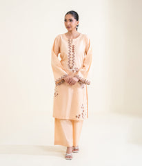 Sinopia Stitched 2 Piece Summer Women Suit-SSE26-009-Light Brown