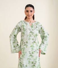 Sinopia Stitched 2 Piece Summer Women Suit-SSE26-016-Green Tale