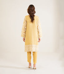 Sinopia Stitched 2 Piece Summer Women Suit-SSE26-020-Mustard