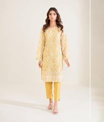 Sinopia Stitched 2 Piece Summer Women Suit-SSE26-020-Mustard