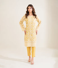 Sinopia Stitched 2 Piece Summer Women Suit-SSE26-020-Mustard