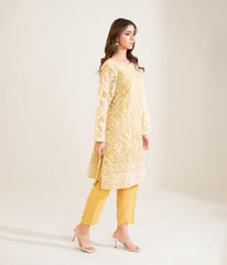 Sinopia Stitched 2 Piece Summer Women Suit-SSE26-020-Mustard